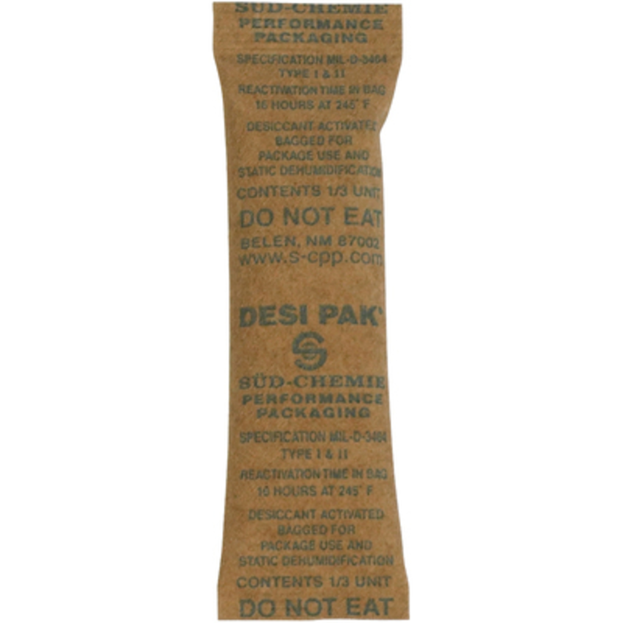 Stock Packaging Desiccant Clay — 1in. x 3 1/2in. x 1/4in., 5-Gal. Pail, 700 Pcs, Model# DES102